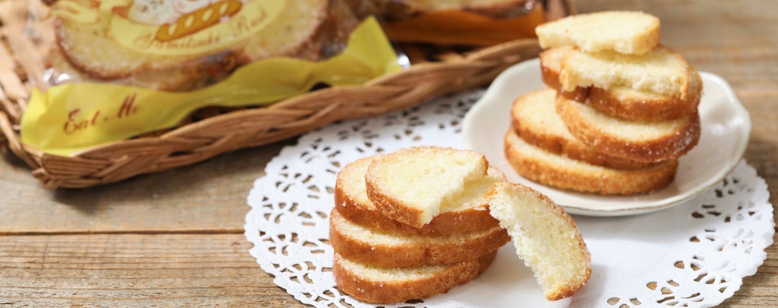 【6月1日(木)よりパッケージがかわいくなってリニューアル！】パン屋さんのやみつきラスク🥖